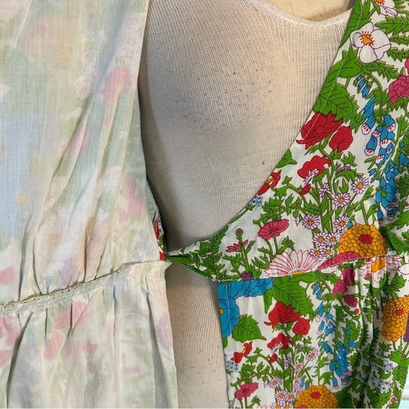 Millie Summer Garden Floral Cotton Wrap Asymmetrical Midi Dress Size Large NWT - Picture 13 of 16